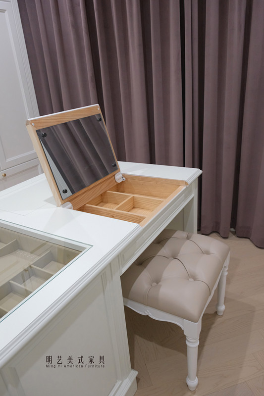 混油白蠟木多功能梳妝臺